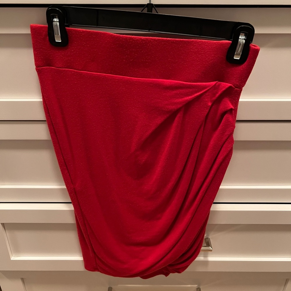 Helmut Lang ruched jersey mini skirt